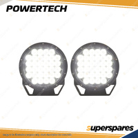 Powertech 7900 Lumen 9 Inch Pair Round Spotlights Solid LED Driving Light