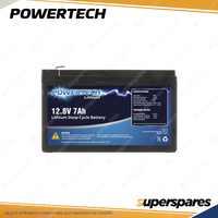 Powertech Lithium LiFePO4 Battery Deep Cycle BMS 12.8V 7Ah Camping Power