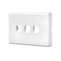 Projecta 3 Gang Blank Switch Plate - White Switch Grid and Cover Plate