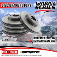 Protex Front + Rear Groove Disc Brake Rotors for Ford Falcon Fairmont BF FG