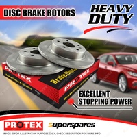 Pair Front Protex Solid Disc Brake Rotors for Holden Gemini HD HR 65-67