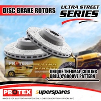 Pair Front Protex Ultra Disc Brake Rotors for Bmw 135i E82 E88 08-on