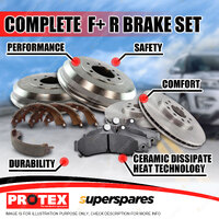 Front Rear Protex Disc Brake Rotors Pads Drums Shoes for Nissan Navara D23 14-on