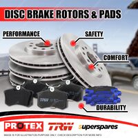 Full Set Front + Rear Disc Rotors Brake Pads for MG ZT 180 2001 - On