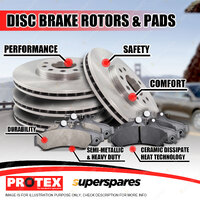 Front + Rear Disc Brake Rotors Brake Pads for Mitsubishi Colt VR-X RG 07-9/11