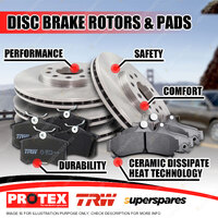 Front + Rear Disc Rotors Brake Pads for Isuzu MU-X UC 3.0L T/Diesel 13-on