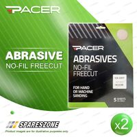 2 x Pacer No-Fil Abrasive Freecut Dry Sandpaper 120 Grit For Bulk Sanding Tasks