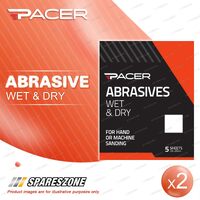 2 x Pacer Wet & Dry Abrasive Sandpaper 2000 Grit For Fine Surface Refinement