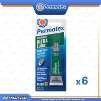 6 x Permatex Ultra Disc Brake Caliper Lubricant Carded 14G Green and Non-Melting