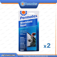 2x Permatex One-Component Windshield Repair Kits Syringe 0.74ML Air-Tight Repair