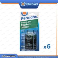 6 x Permatex Ultra Disc Brake Caliper Lube Carded Synthetic Lubricants 2 x 5G