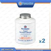 2 x Permatex Copper Anti-Seize and Thread Lubricants Brush Bottle 453G