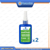 2 x Permatex Bearing Mount For Close Fits Bottle 50ML High-Strength Adhesive