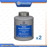 2 x Permatex Nickel Anti-Seize Lubricants Brush Bottle 453G High Temp Resistance