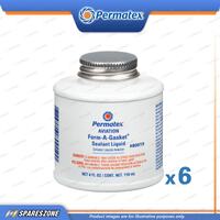 6 x Permatex Aviation Form-A Gasket #3 Sealants 118ML Slow-Drying&Non-Hardening