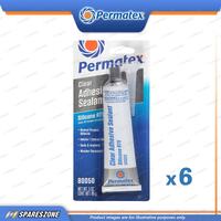 6 x Permatex Clear RTV Silicone Adhesive Sealants 85G General-Purpose Waterproof