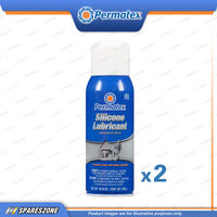 2 x Permatex Silicone Lubricant Aerosol Sprays 290G High Silicone Formula