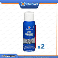 2 x Permatex Belt Dressing & Conditioner Aerosol Sprays 340G Extends Belt Life