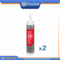 2 x Permatex High Temperature Red Silcone Gasket Maker CT 311G Heavy-Duty Use