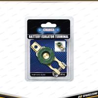 Charge Battery Isolater Terminal - Fully Brass Screw Handle Isolator