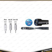 Charge Cigarette Lighter Accessory Socket - Multi-Interface 2x USB Charger