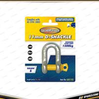 Loadmaster 11mm D-Shackle - 1500KG Working Load Limit Silver Body & Yellow Pin