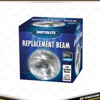 Motolite 12V 37.5/60W 3 Pin Sealed Beam - 5-3/4 Inch 146mm Dia Round Small Beam