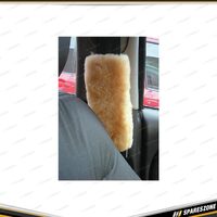 PC Covers Sheep Skin Seat Belt Buddies - Beige Use on Safety Belt Warm in Winter