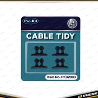 4 Pcs of Pro-Kit Cable Tidy - Stores & Organises Loose Cables Suits All Device