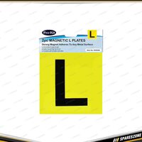 2 Pcs of Pro-Kit L Plates - Magnetic Yellow with Black L All States