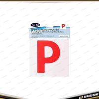 2 Pcs of Pro-Kit P Plates - Magnetic White with Red P NSW Qld ACT Tas SA & NT