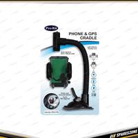 Pro-Kit Phone & GPS Cradle - with 200mm Flexible Arm Phone Holder Suction Cup