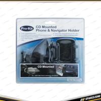 Pro-Kit CD Mounted Phone & Navigator Holder - with Grip Clamp Opens to 130mm