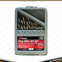 21 Pcs of Pro-Kit Drill Bit Set - Metric Multiple Sizes Drill Bits