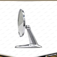 Pro-Kit 110mm Retro Door or Mudguard Mirror - Round & Strong Cast Chrome