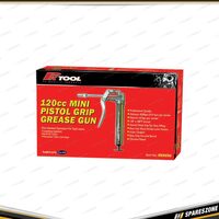 PK Tool 120cc Mini Pistol Grip Grease Gun - 4 Jaw Coupler Chrome Plated