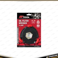 PK Tool Oil Filter Wrench - 3 Claw Fits Filters 50 - 90mm with Adaptor
