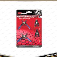 4 Pcs of PK Tool Mini Circlip Pliers Set - 80mm Straight & Angled Points