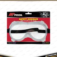 PK Tool Safety Goggles with 4 Indirect Air Vents - Soft & Light Weight