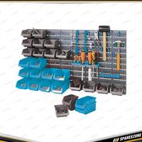 PK Tool Hi Density Plastic Wall Mounted with 43 Pcs Storage Bins & Tool Holders