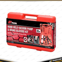 22 Pcs of PK Tool Hand Held Vacuum Pump & Brake Bleeder Kit with Adaptor & Hose