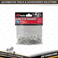 50 Pcs of PK Tool Aluminium Sump Plug Washers - 20mm Inner Dia 28mm Outer Dia