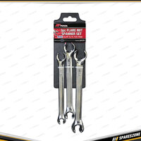 3 Pcs of PK Tool Flare Nut Spanner Set - Metric Cr-V Steel Spanners