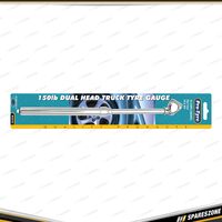 Pro-Tyre 150Lb Dual Head Truck Tyre Pencil Gauge - 290mm Chrome Plated 10-150psi