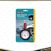 Pro-Tyre Heavy Duty Tyre Gauge - Dial Gauge With Tread Depth Indicator