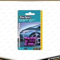 5 Pcs of Pro-Tyre Valve Caps - Anodized Purple Colour Fits Any Valve System