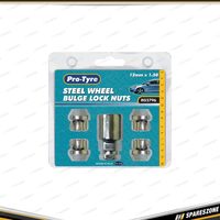 5 Pc Pro-Tyre Open Ended Steel Wheel Lock Nut Set - 12mm x 1.50 Tyre Accessories