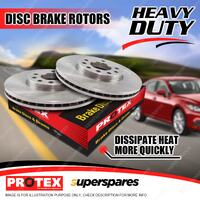 2x Front Protex Disc Brake Rotors for Mercedes Benz V250d Vito 116 Bluetec 447