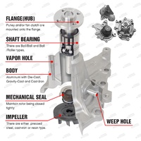 Protex Gold Water Pump for Mitsubishi Express SJ P03V Starwagon WA GL WA PA3W