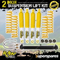 50mm Raw Nitro Max Lift Kit Damper Brake lines for Toyota Landcruiser 80 105